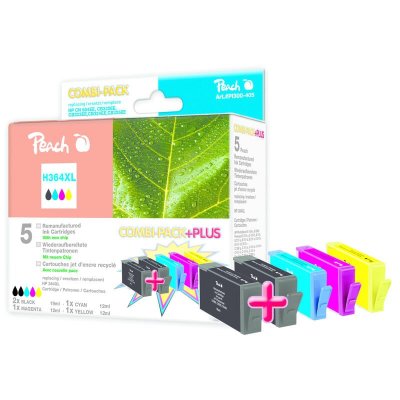 PEACH  PI300-295 Cartouche d'encre Noir, Bleu, Rose, Jaune