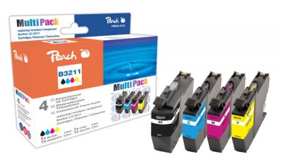 PEACH  PI500-273 cartouche d'encre 4 pi&egrave;ce(s) Compatible Noir, Cyan, Magenta, Jaune