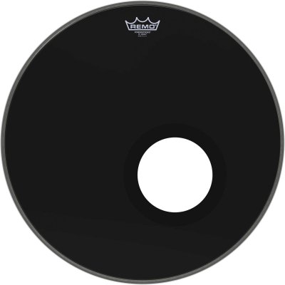 REMO Peau grosse caisse 20'' R&eacute;mo Powerstroke 3 Ebony P3-1020-ES-DM