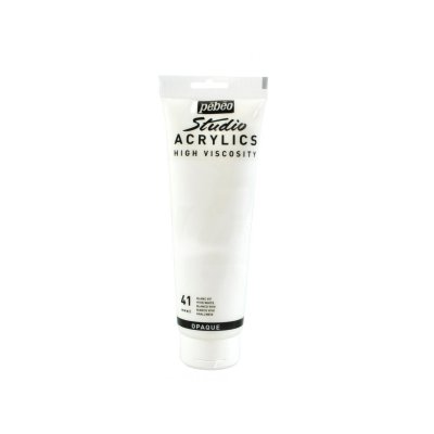 PEBEO P&eacute;b&eacute;o 169041 Beaux-Arts Studio Acrylique 1 Tube Blanc Vif 250 ml