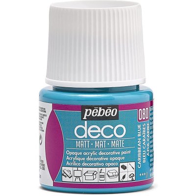 PEBEO P&eacute;b&eacute;o 204080 D&eacute;co Acrylique Mat 1 Flacon Bleu Cara&iuml;be 45 ml