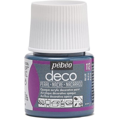PEBEO P&eacute;b&eacute;o 285112 D&eacute;co Acrylique 1 Flacon Nacre Bleu 45 ml