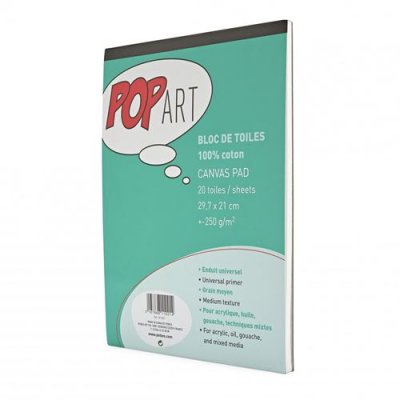 PEBEO  41810 Bloc Toiles P&eacute;broc Pop Art Coton Peinture A4 210 x 297mm Papier Assorties