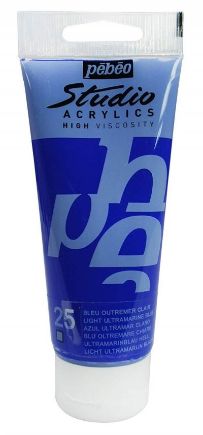 PEBEO P&eacute;b&eacute;o 831025 Studio Acrylique Tube Bleu Outremer Clair Opaque 100 ml