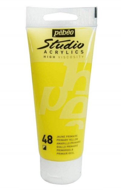 PEBEO P&eacute;b&eacute;o 837048 Studio Acrylique Tube Jaune Primaire 100 ml