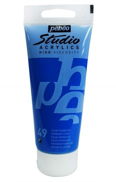 PEBEO P&eacute;b&eacute;o 837049 Studio Acrylique Tube Cyan Primaire 100 ml