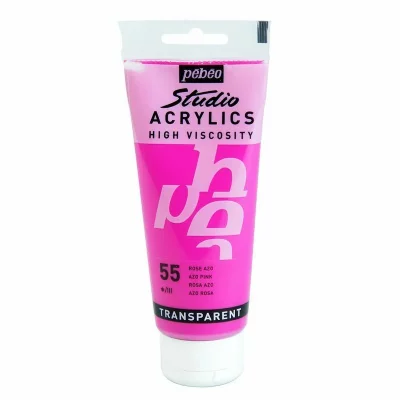PEBEO P&eacute;b&eacute;o 837055 Studio Acrylique Tube Rose Azo 100 ml