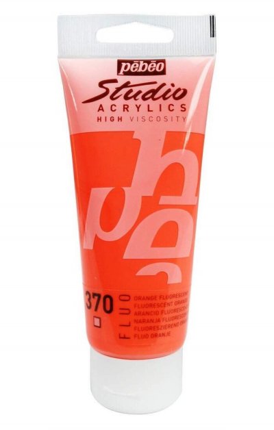 PEBEO P&eacute;b&eacute;o 837370 Studio Acrylique Tube Orange Fluorescent 100 ml