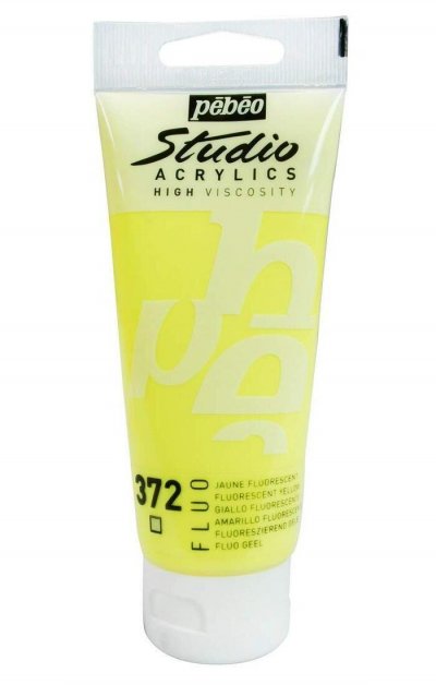 PEBEO P&eacute;b&eacute;o 837372 Studio Acrylique Tube Jaune Fluorescent 100 ml