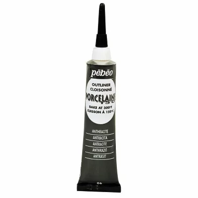PEBEO P&eacute;b&eacute;o Cloisonn&eacute; Anthracite - Porcelaine 150, Tube de 20 ML
