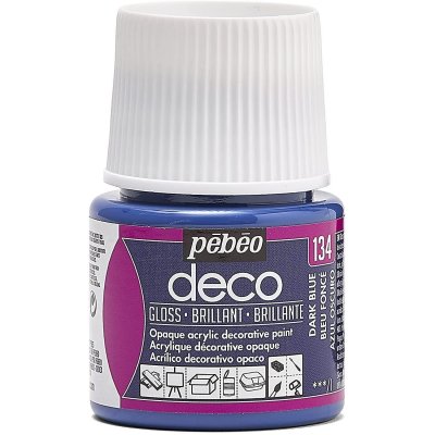 PEBEO P&eacute;b&eacute;o Deco Peinture 45 ml Brillant Bleu Fonce 092134