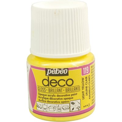 PEBEO P&eacute;b&eacute;o Deco Peinture 45 ml Brillant Jaune Clair 092119