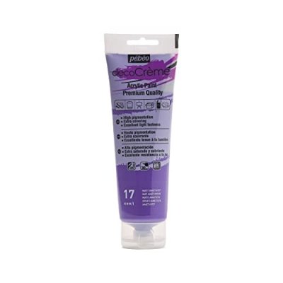 PEBEO P&eacute;b&eacute;o Peinture Acrylique Texture Cr&egrave;me pour la D&eacute;coration - Finition Mate - 120 ML - Am&eacute;thyste