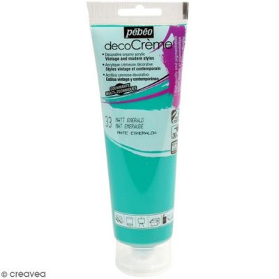 PEBEO P&eacute;b&eacute;o Peinture Acrylique Texture Cr&egrave;me pour la D&eacute;coration - Finition Mate - 120 ML - Emeraude