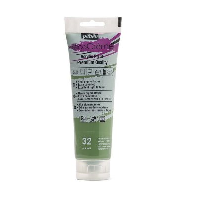 PEBEO P&eacute;b&eacute;o Peinture Acrylique Texture Cr&egrave;me pour la D&eacute;coration - Finition Mate - 120 ML - Vert Cypr&egrave;s