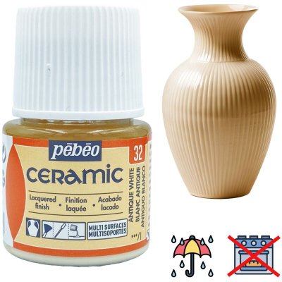 PEBEO  Peinture Ceramic P&eacute;b&eacute;o 45 Ml - Blanc Antique
