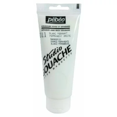 GENERIQUE P&eacute;b&eacute;o peinture gouache 1 tube de 100 ml blanc permanent