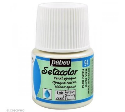 PEBEO  Peinture Setacolor Opaque P&eacute;b&eacute;o 45ml - Nacre Verte
