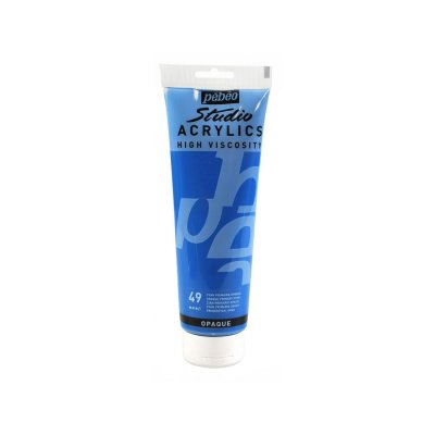 PEBEO  Peinture Studio Acrylics P&eacute;b&eacute;o - 250 Ml - Cyan Primaire