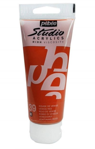 PEBEO P&eacute;b&eacute;o Peinture Studio Acrylique Tube Rouge De Venise 100 Ml