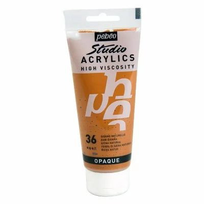 PEBEO P&eacute;b&eacute;o Peinture Studio Acrylique Tube Sienne Naturelle 100 Ml