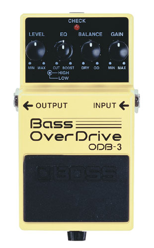 BOSS P&eacute;dale Bass OverDrive ODB-3 , des effets d'Overdrive crunchy pour basse