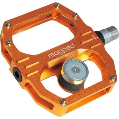 MAGPED P&eacute;dale VTT  Sport2 200N - Orange - Aimants pour chaussures SPD