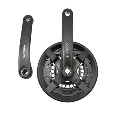 SHIMANO Pedalier vtt triple 42-34-24d l170 alu tourney ty501 (axe carre 122)
