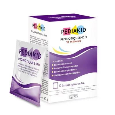 PEDIAKID  Probiotiques 10 M - D&egrave;s 12 mois - 10x2 g