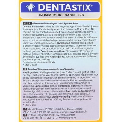 PEDIGREE  Dentastix B&acirc;tonnets - Pour moyens chiens - 720 g (x4)