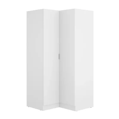 Pegane armoire dressing d'angle blanc