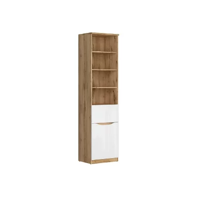 Pegane Biblioth&egrave;que vitrine - Ch&ecirc;ne/blanc