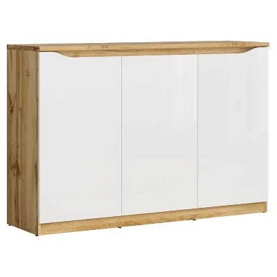 Pegane Buffet de rangement 3 portes - Ch&ecirc;ne