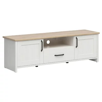 PEGANE  Meuble TV - Ch&ecirc;ne clair