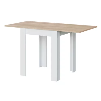 Pegane Table de cuisine extensible - ch&ecirc;ne canadien / blanc artic