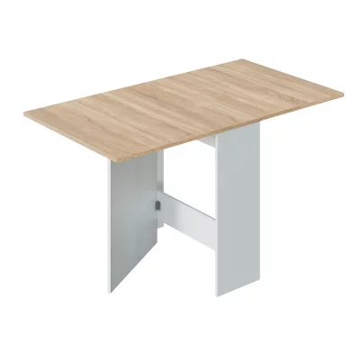 Pegane Table de cuisine pliante - Ch&ecirc;ne canadien/blanc