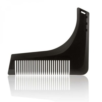 VIVEZEN Peigne &agrave; barbe et aide au rasage - 11.5 x 9.5 cm - Noir