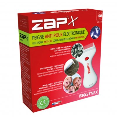 ZAP Peigne &Eacute;lectronique Anti-Poux 'x Couleurs - Blanc