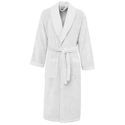 SENSEI MAISON Peignoir De Bain Mixte Col Ch&acirc;le Blanc L