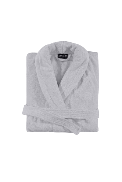 ESSIX Peignoir de bain uni en coton blanc M