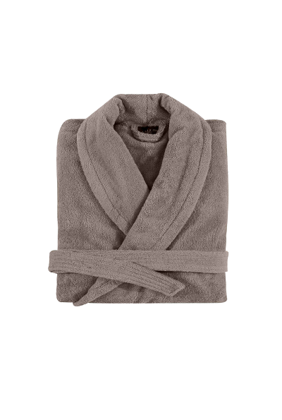 ESSIX Peignoir de bain uni en coton Marron Sarrazin S