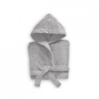 BECQUET Peignoir enfant uni laur&eacute;at 340gm2 - Grisvoir