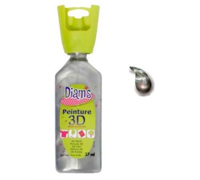 DIAM S Peinture 3D multisurface 37 ml - argent nacr