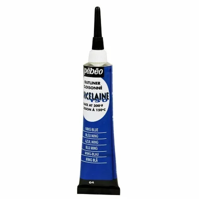 PEBEO Peinture &agrave; l'eau brillante pour porcelaine - bleu - 20 ml 036-004