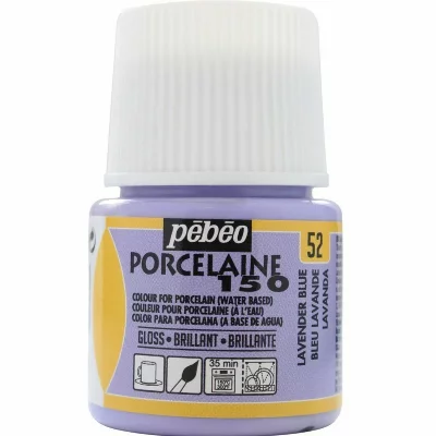 PEBEO Peinture &agrave; l'eau brillante pour porcelaine - Bleu lavande - 45 ml
