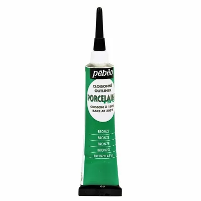 PEBEO Peinture &agrave; l'eau brillante pour porcelaine - bronze - 20 ml 036-005
