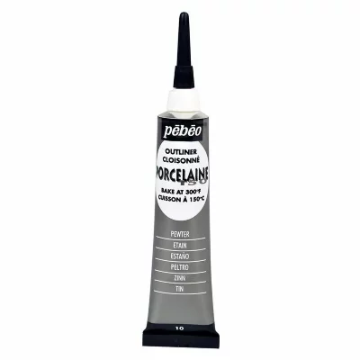 PEBEO Peinture &agrave; l'eau brillante pour porcelaine - gris - 20 ml 036-010