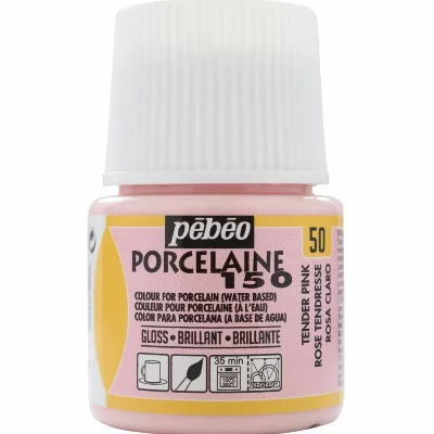 PEBEO Peinture &agrave; l'eau brillante pour porcelaine - Rose tendresse - 45 ml