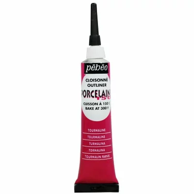 PEBEO Peinture &agrave; l'eau brillante pour porcelaine - rouge - 20 ml 036-003