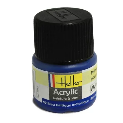 HELLER Peinture &agrave; maquette  Bleu Baltique M&eacute;tallique Acrylique 12ml- -